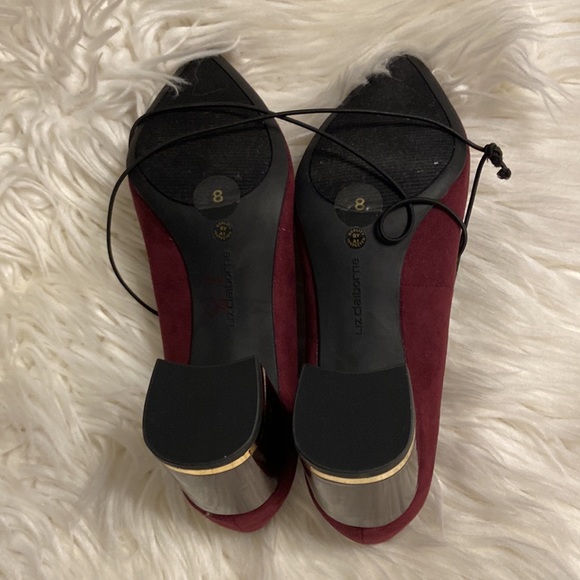 Liz Claiborne very unique women shoes suede and heel 2” size 8M - Picture 7 of 12